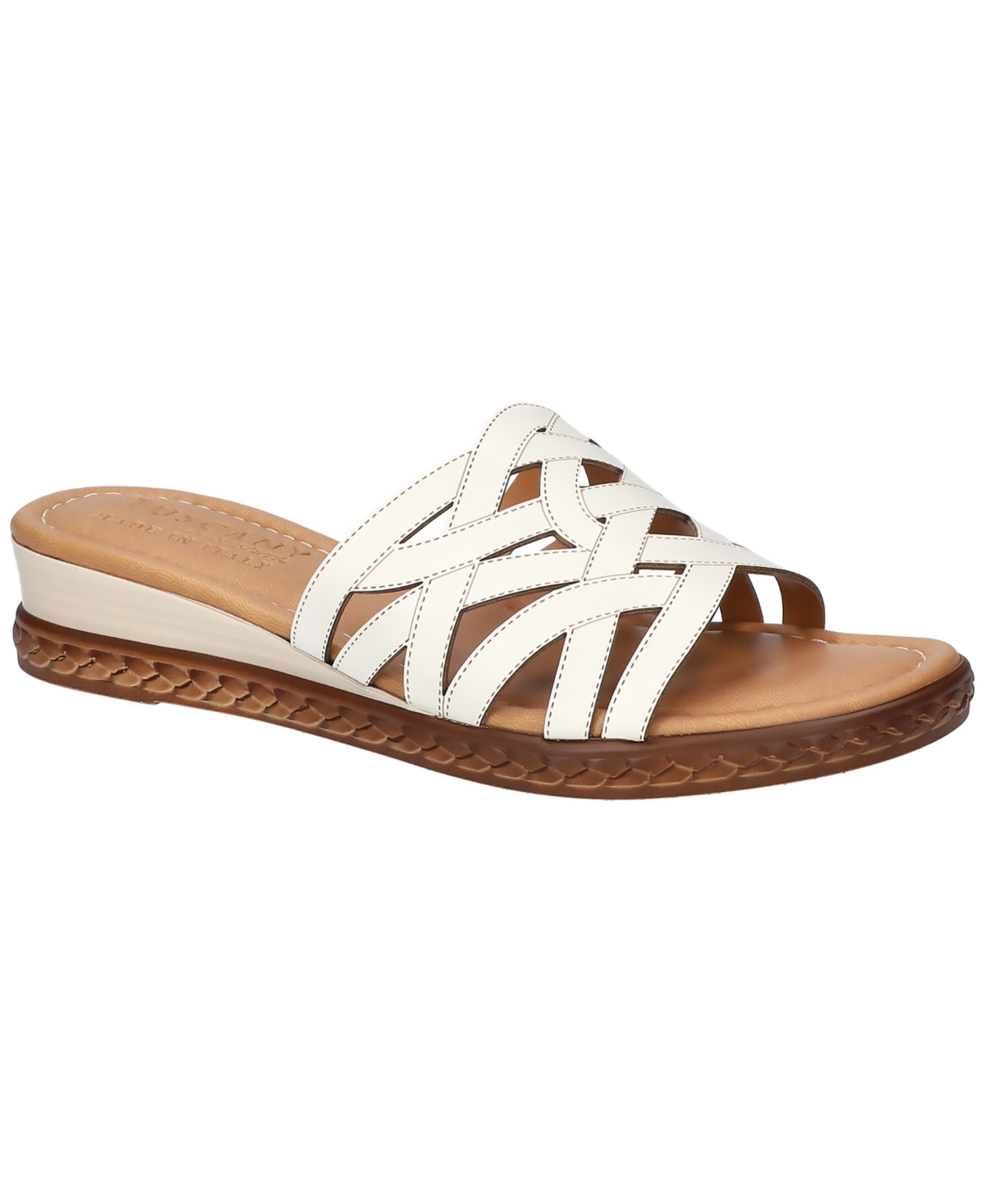 Shop Easy Street Women's Edda Wedge Heel Sandals In White