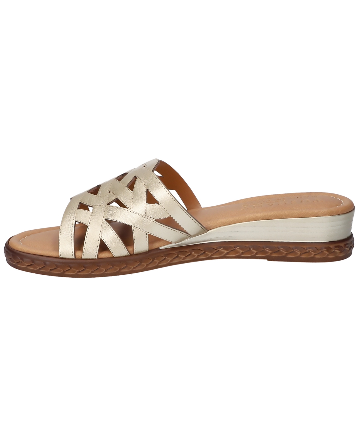 Easy Street Women's Edda Wedge Heel Sandals In Champagne