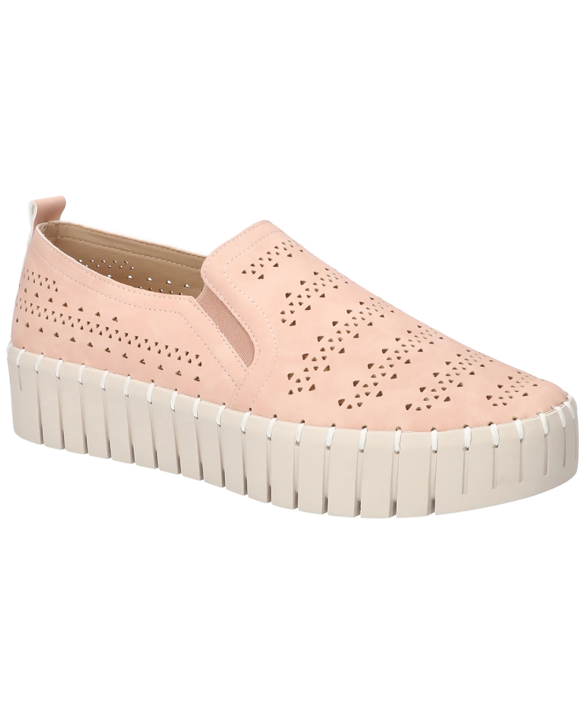 Easy Street Women's Peppy Slip-on Platform Sneakers In Blush