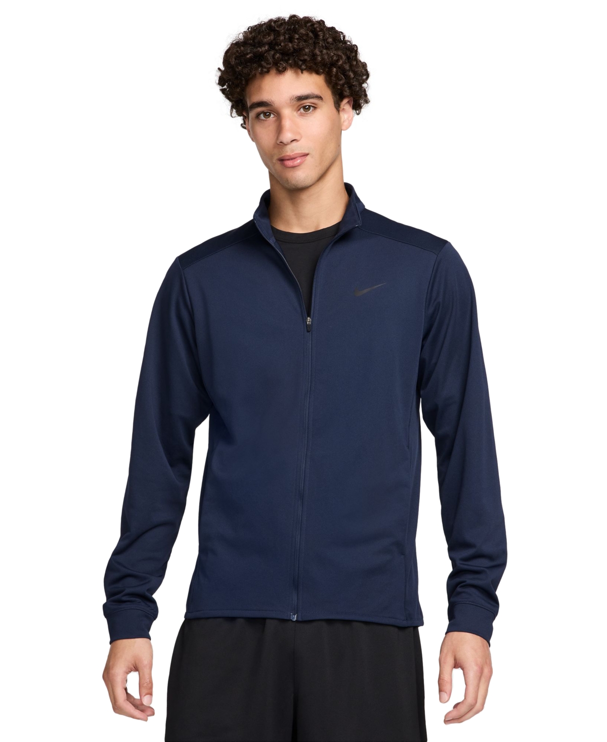 Nike Men's Totality Dri-fit Full-Zip Jacket - Obsidn/bla