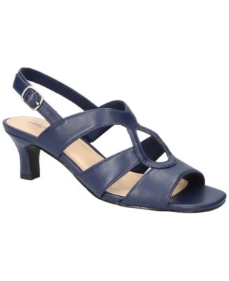 Easy Street Women's Zella Kitten Heel Sandals - Macy's