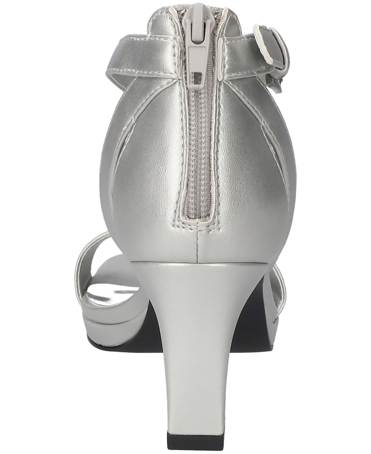 Shop Easy Street Women's Ro Square Toe Heeled Sandals In Silver
