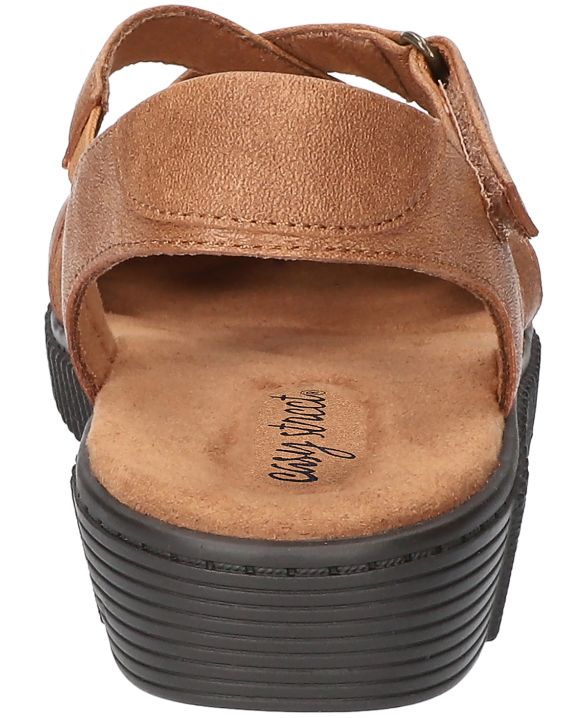 Shop Easy Street Women's Hue Round Toe Flats In Tan