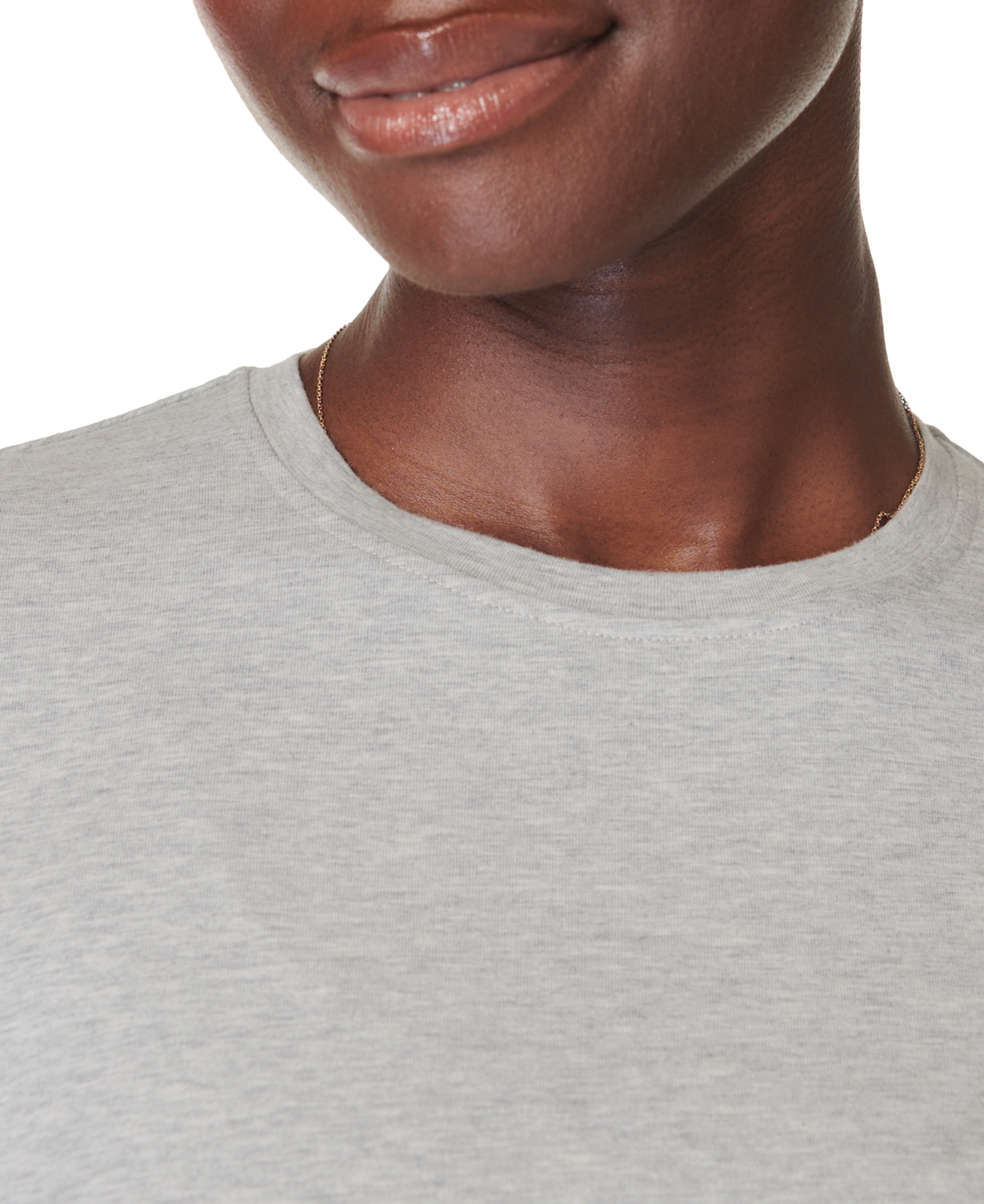 Sweaty Betty Essential Sculpt Long Sleeve Tee In Light Marl Grey