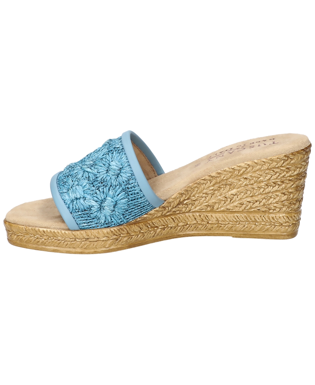 Shop Easy Street Women's Ricci Wedge Heel Sandals In Denim