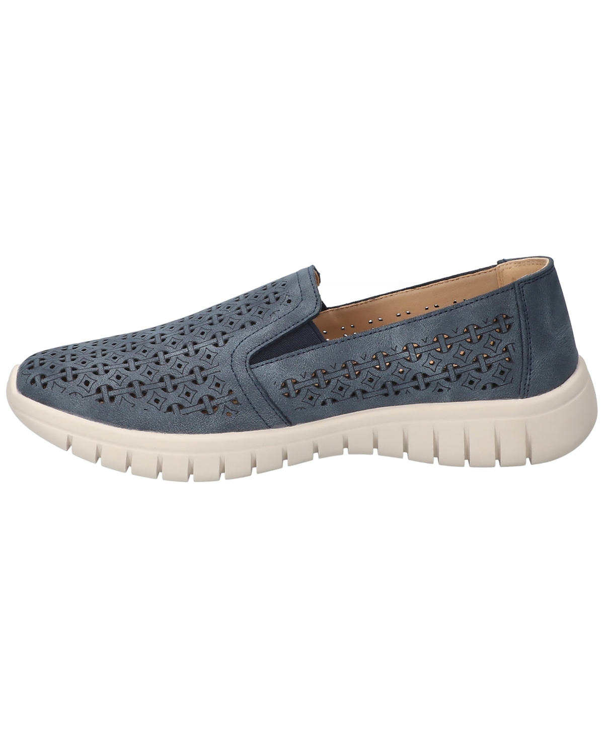 Shop Easy Street Women's Mosaic Slip-resistant Sneakers In Navy