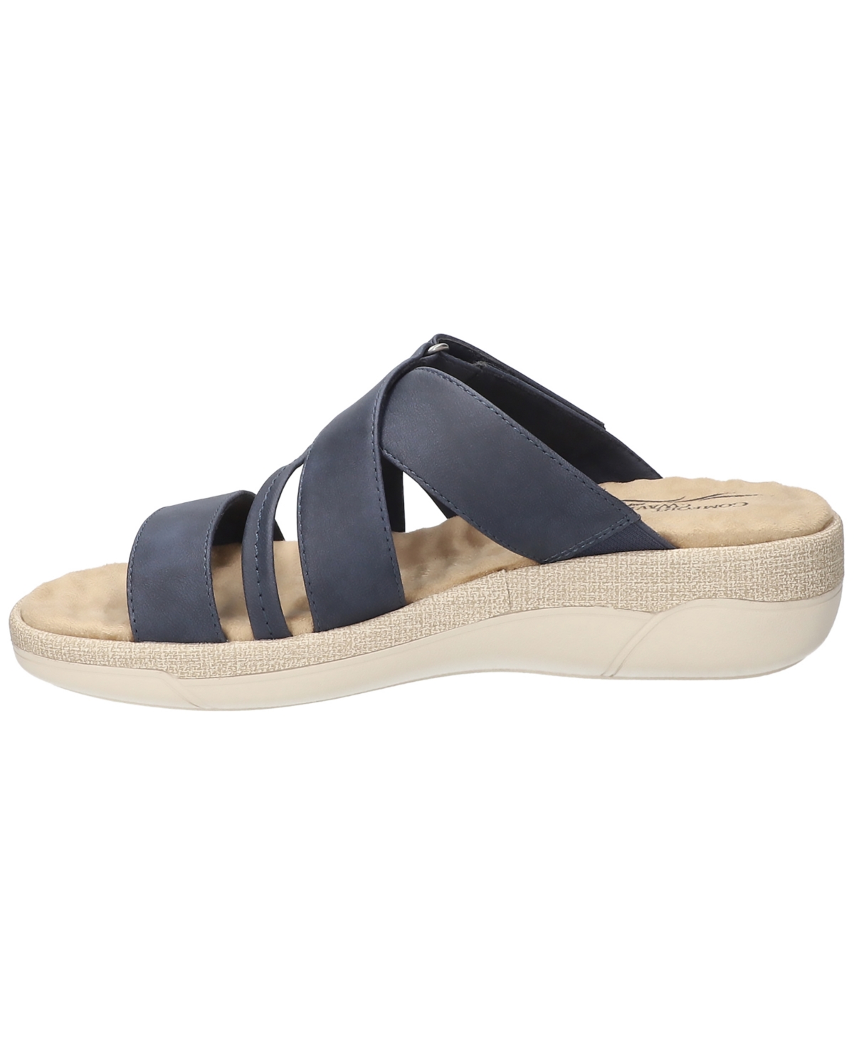 Shop Easy Street Women's Paola Comfort Platform Sandals In Navy