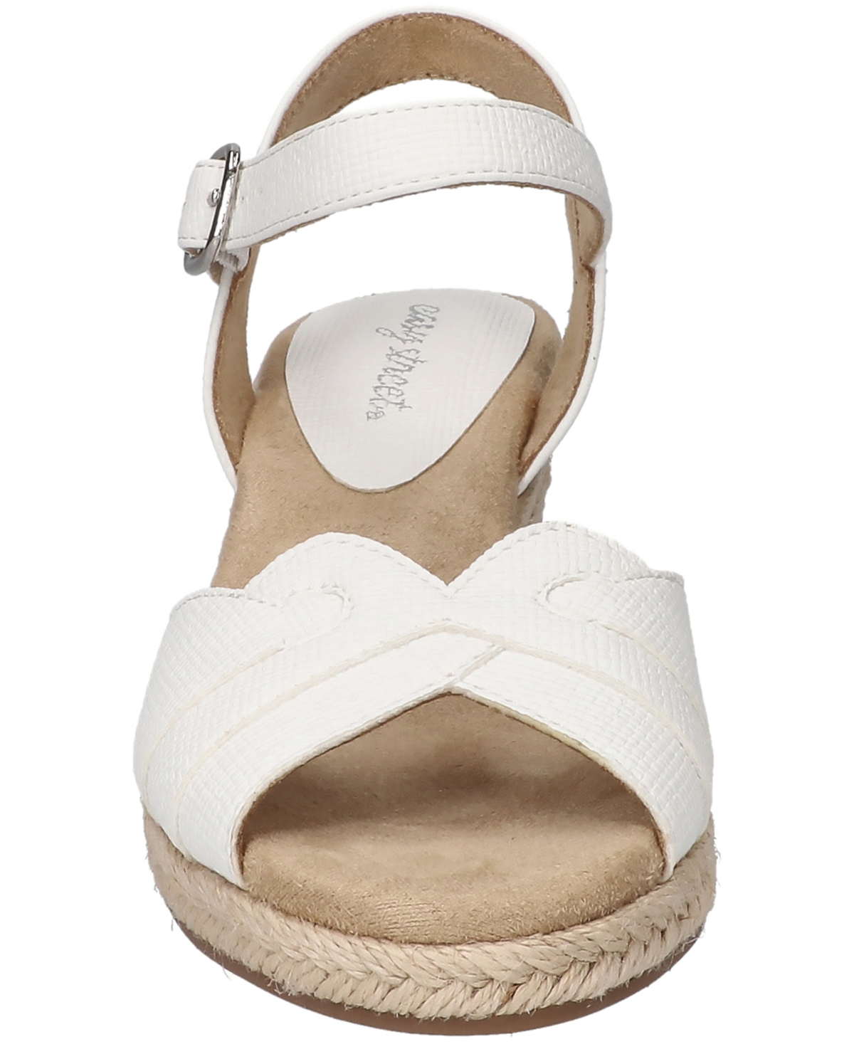 Shop Easy Street Women's Miramar Espadrille Wedge Heel Sandals In White
