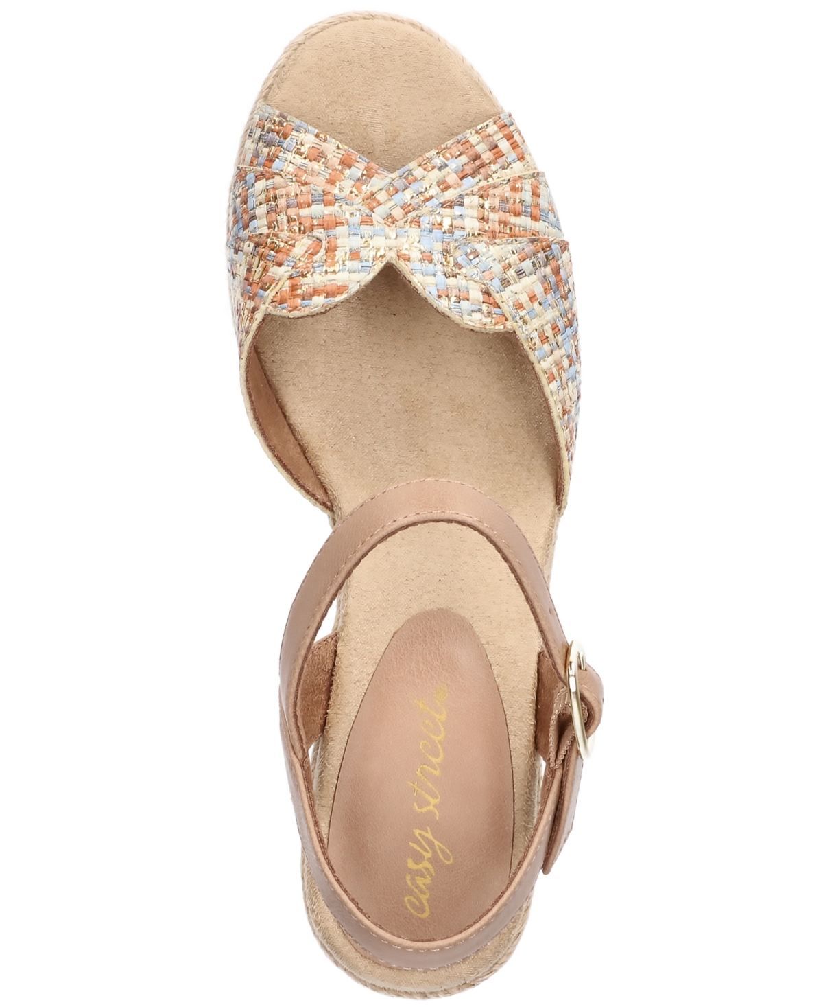 EASY STREET WOMEN'S MIRAMAR ESPADRILLE WEDGE HEEL SANDALS 