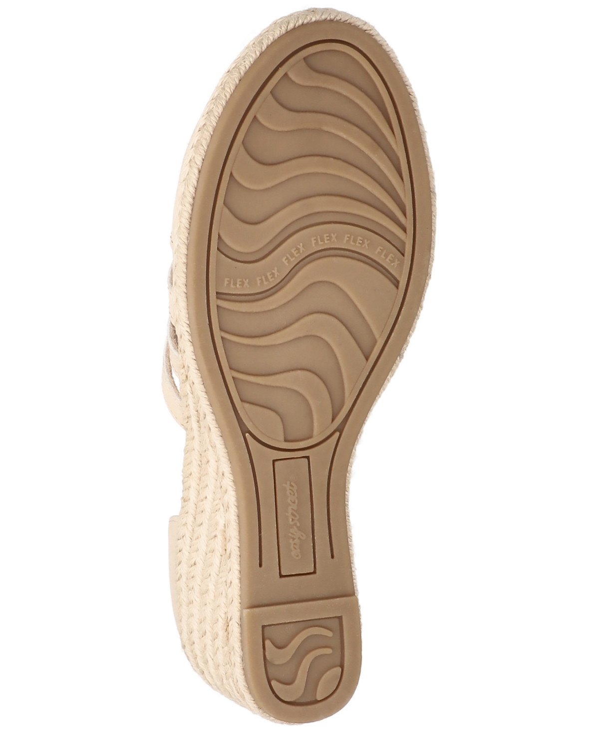 Shop Easy Street Women's Daytona Espadrille Wedge Sandals In Bone