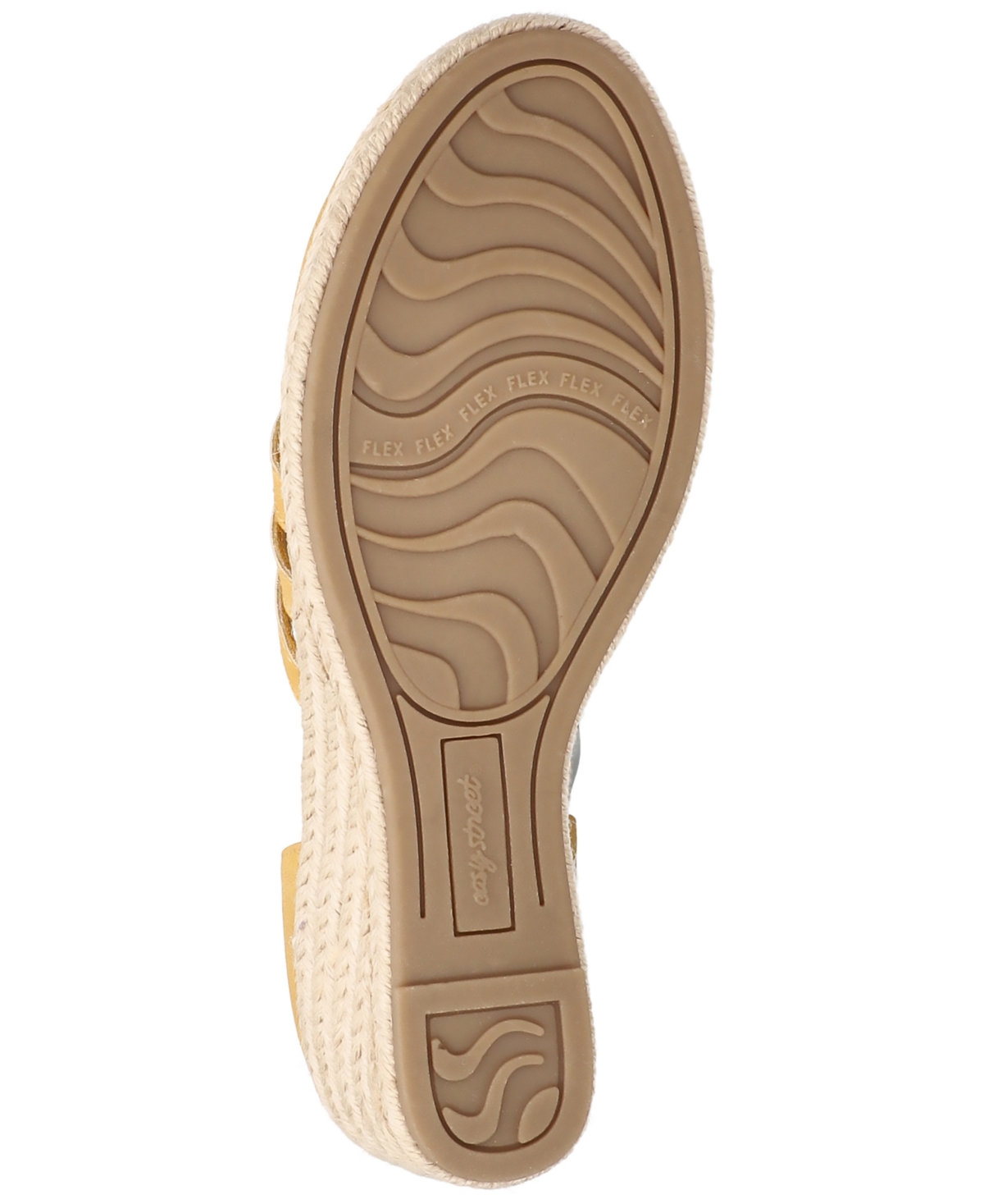 Shop Easy Street Women's Daytona Espadrille Wedge Sandals In Yellow