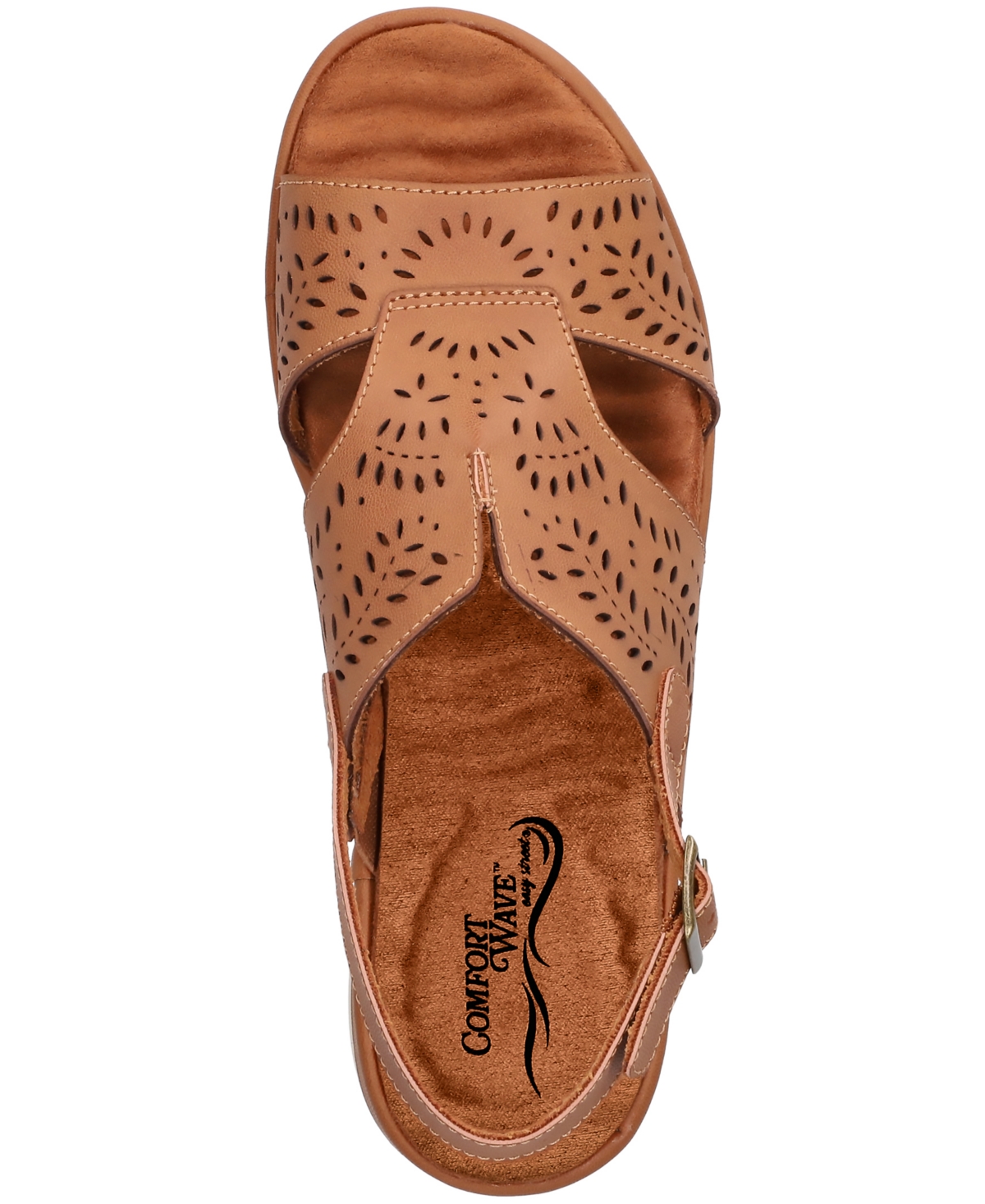 Shop Easy Street Women's Primrose Comfort Platform Sandals In Luggage