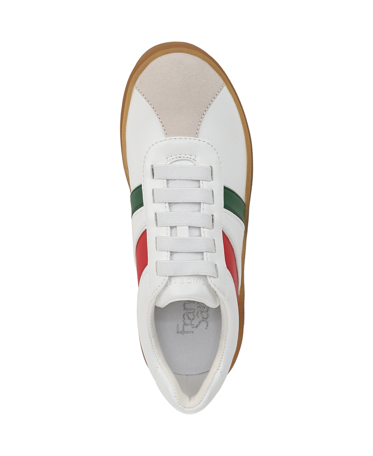 Franco Sarto Women's Vinto Lace Up Platform Sneakers In Red,green,white Faux Leather