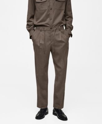 Men's Regular-Fit Pleated Trousers