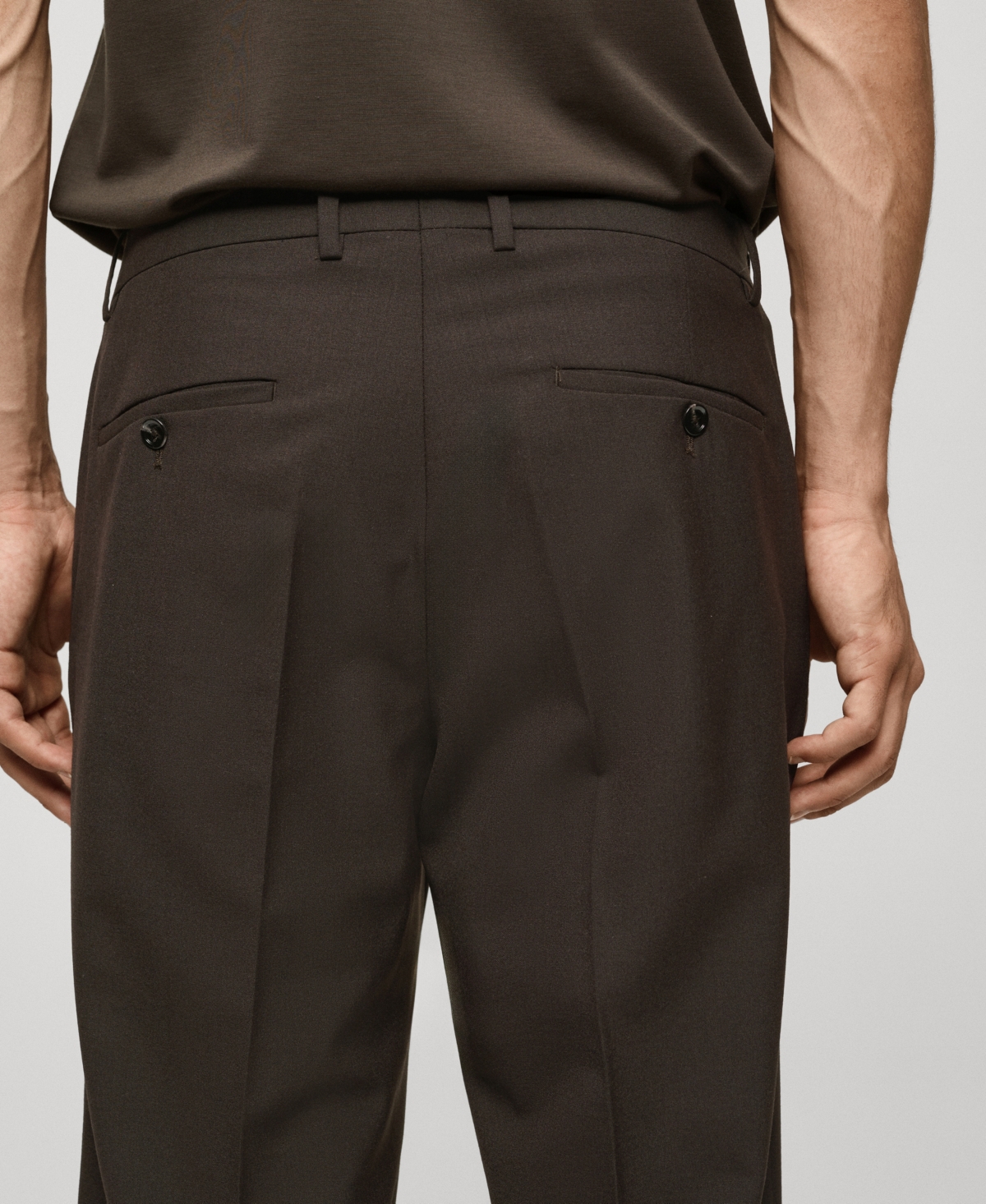 Mango Men's Wool Suit Pants