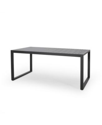 Streamdale 6-Piece Aluminum Dining Set, Gray and Black