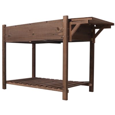 8-Pocket Raised Garden Bed with Foldable Table