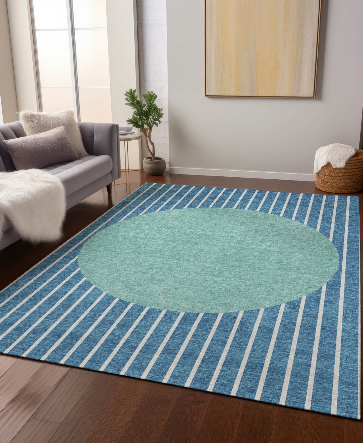 Addison Chantille Machine Washable Acn994 9'x12' Area Rug In Teal