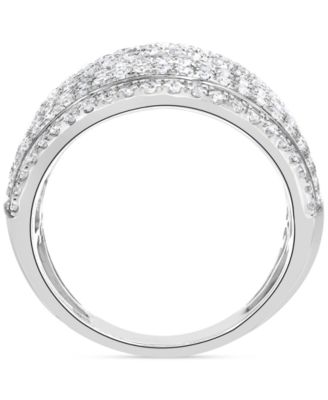 Diamond Cluster Multi Row Ring (3 ct. t.w.) in 14k White Gold