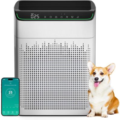 MR5866 Smart Air Purifier for Home and Bedroom, CADR 200 CFM, Up to 1,690 Sq. Ft., True HEPA and Activated Carbon Filter, Wi-Fi App
