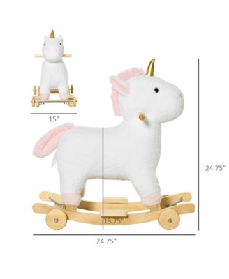 2 in 1 Rocking Horse Glide Unicorn w/ Sound for 3-6 Years Old