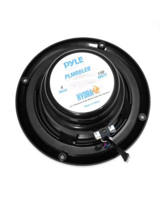 6.5" Waterproof Marine Speakers with LED Lights - 150 Watt, Black