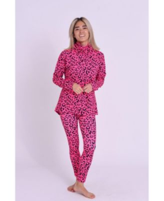 Women's Baselayer Top - Hotel California Pink Leopard