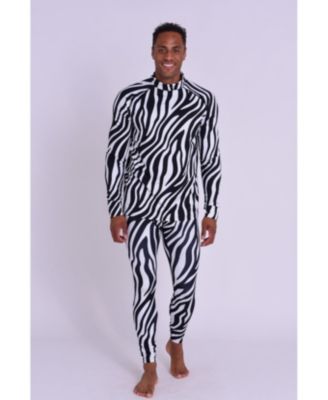 Men's Baselayer Top - Hotel California Zebra Print