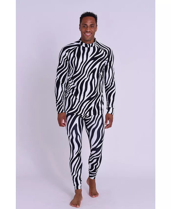 Men's Baselayer Top - Hotel California Zebra Print - thumbnail 3