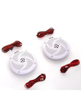 4" Waterproof Marine LED Speakers - 100W, Low-Profile, Blue LED, 2-Way (PLMRS43WL)