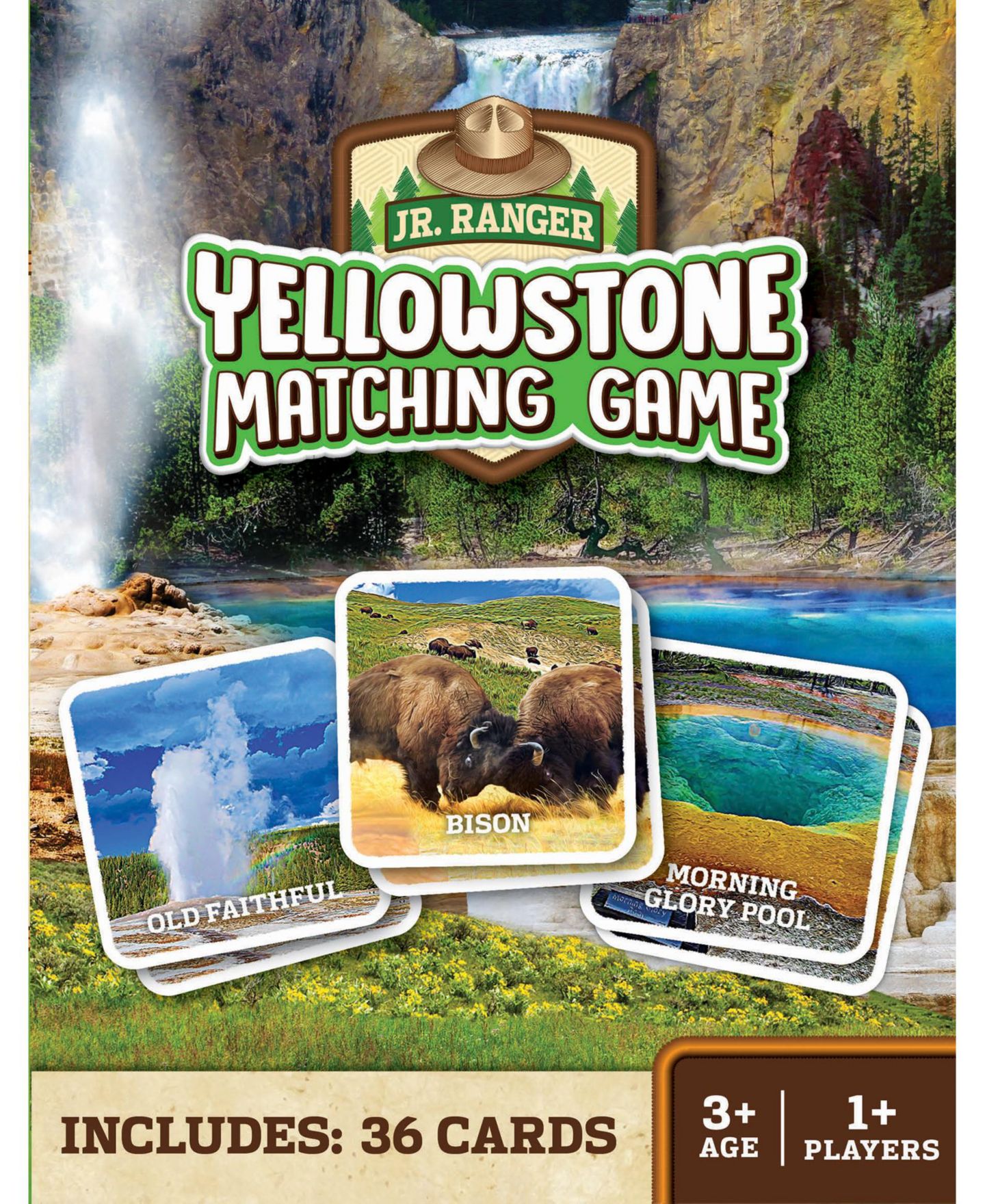 Детская настольная игра MasterPieces Puzzles Jr. Ranger Yellowstone Matching Board Game, Ages 3+ — фото 1