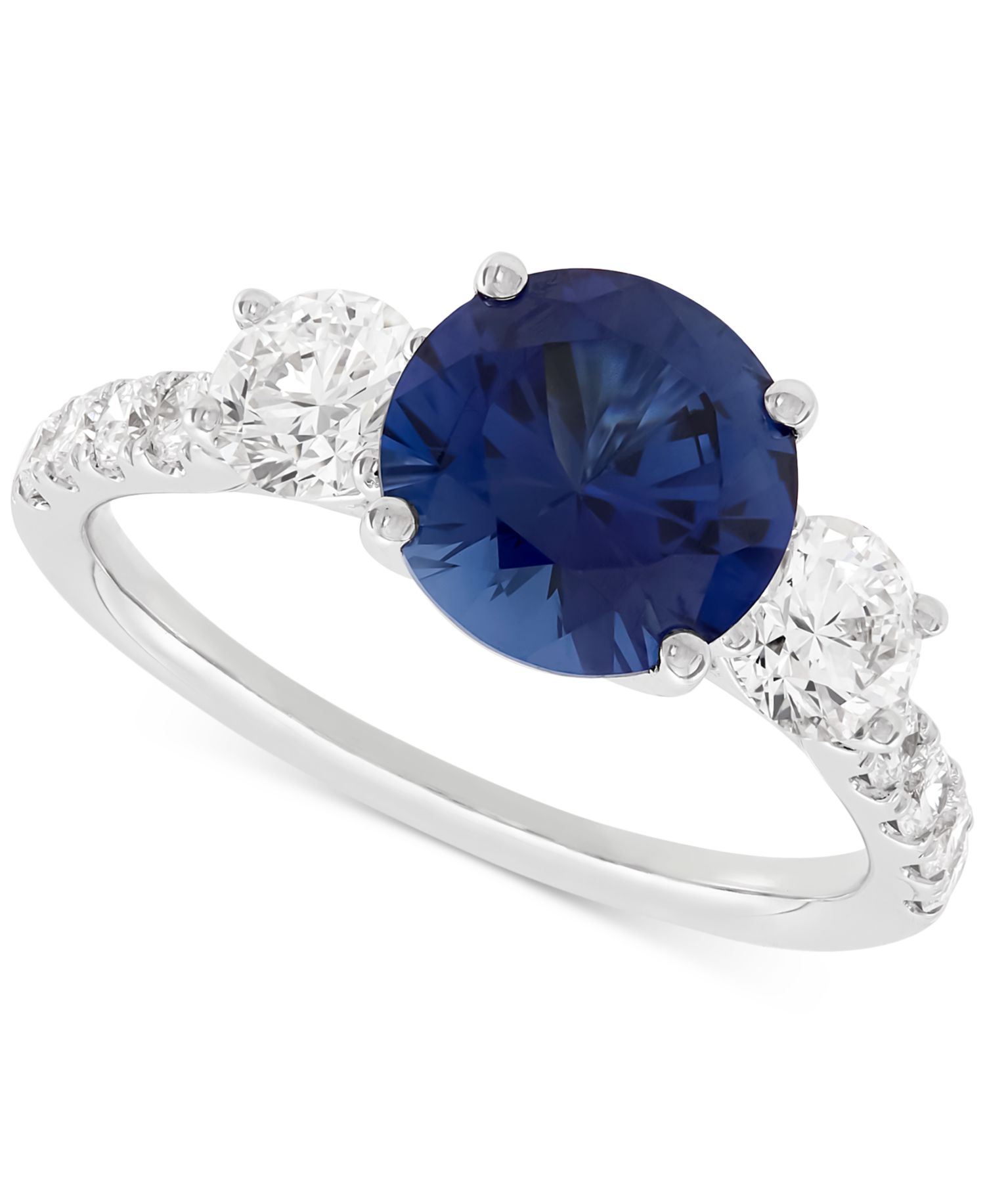 Lab Grown Ruby (3 ct. t.w.) & Lab Grown Diamond (1 ct. t.w.) Ring in 14k Gold (Also in Lab Grown Emerald & Lab Grown Sapphire)