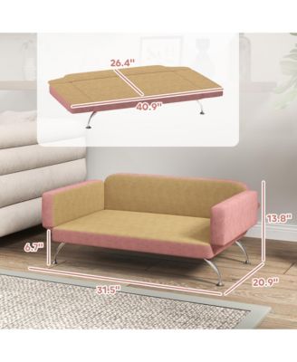 Dog Sofa w/ Adjustable Armrest & Backrest for Small to Large Dogs