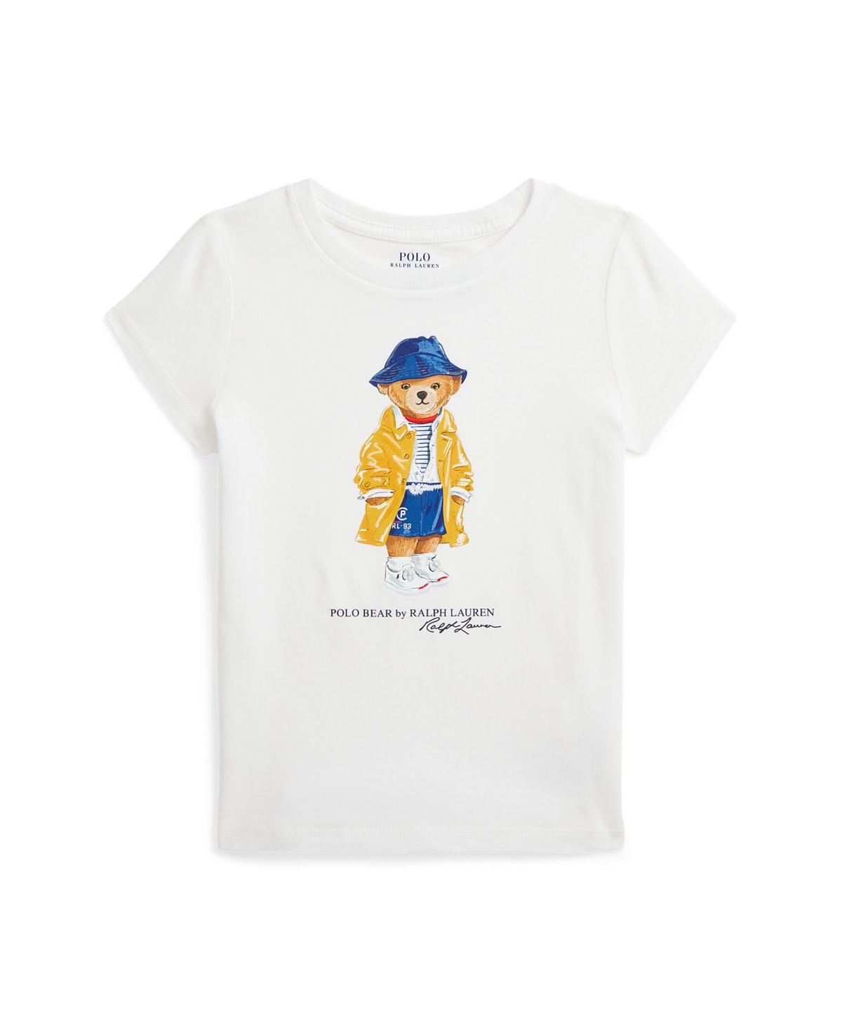 Polo Ralph Lauren Polo Bear Cotton Jersey Tee In Paper White