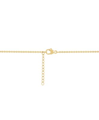 Emerald (1-1/2 ct. t.w.) & Lab Grown Diamond (1 ct. t.w.) Fancy 18" Pendant Necklace in 14k Gold (Also in Lab Grown Ruby & Lab Grown Sapphire)