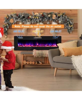  60-Inch Ultra-Thin Design, Remote Control, Timer Function  Electric Fireplace