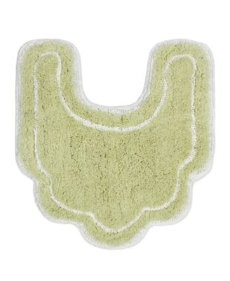 Allure Bathroom U-Shape Contour Toilet Rug, 20" x 20"