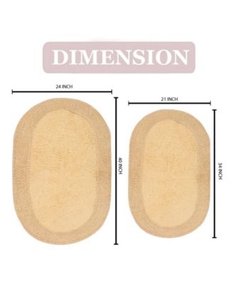 Home Weavers Double Ruffle Large 2-Pc. Bath Rug Set