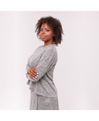 Women's Ava Back Wrap Top With Shoulder Snaps Extra Soft