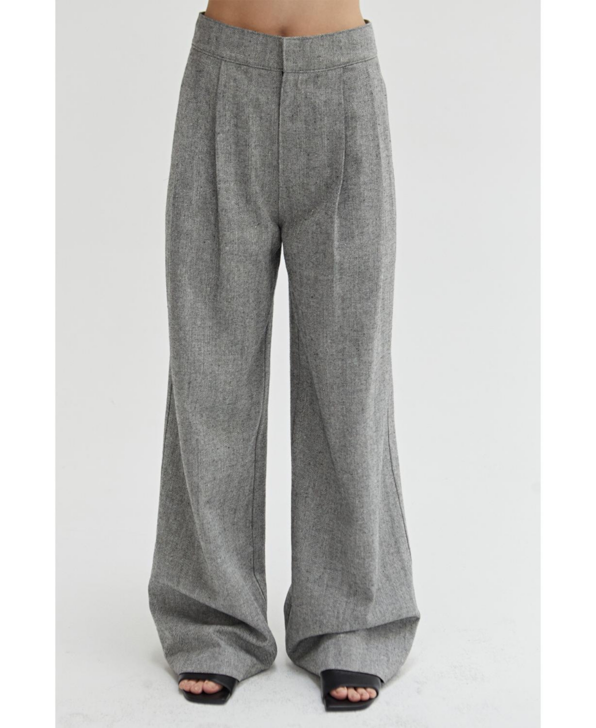 Women's Ryan Herringbone Trousers - Grey
