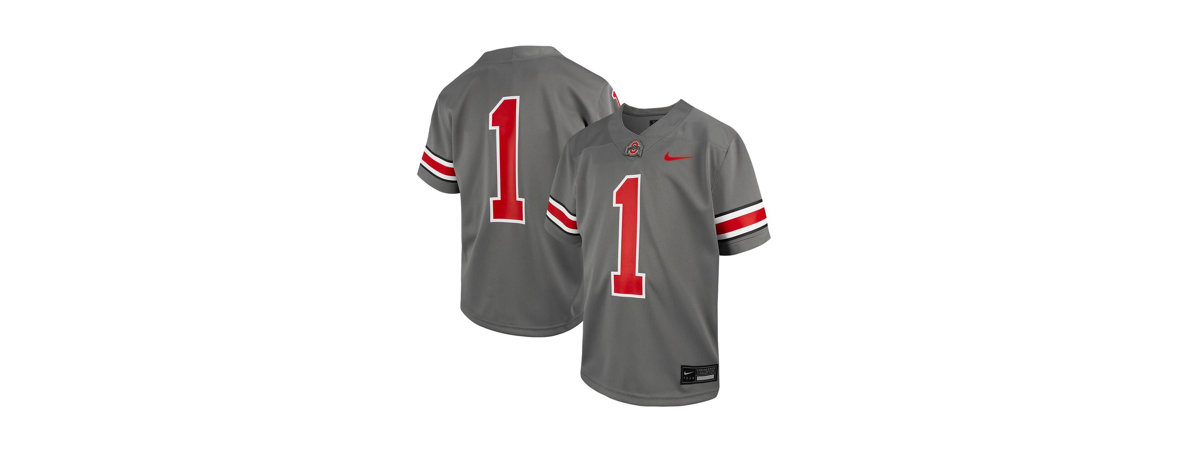 Nike Preschool #1 Steel Ohio State Buckeyes Alternate Untouchable Football Jersey
