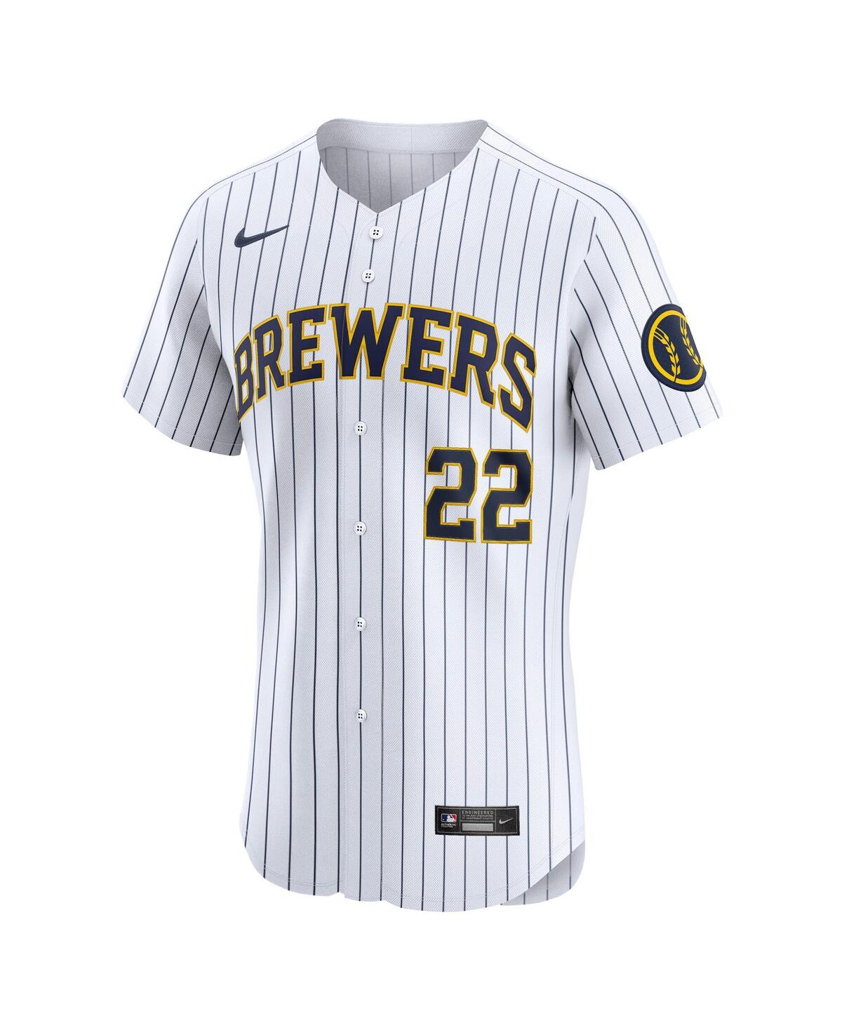 Nike Men's Christian YelichMilwaukee Brewers Alternate Elite Player Jersey - White