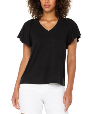 Liverpool Los Angeles - Women's Flutter-Sleeve V-Neck T-Shirt