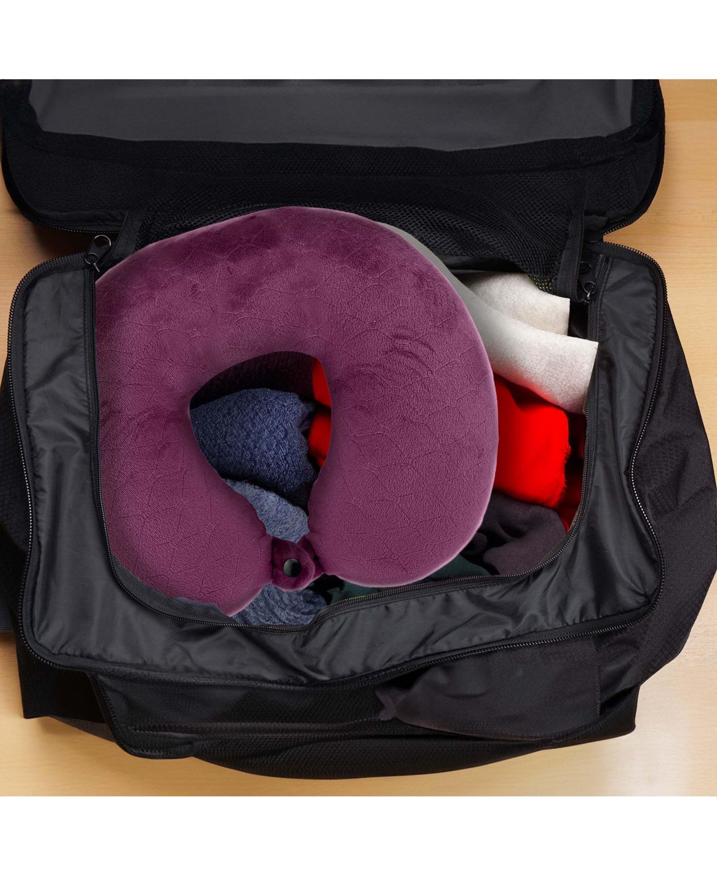 Подушки PURSONIC 2 Memory Foam Travel Pillows with Sleep Masks by – Ultimate Comfort for Couples on the Go — фото 2