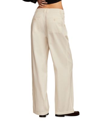 Women's Wide-Leg Pleated-Waist Pants