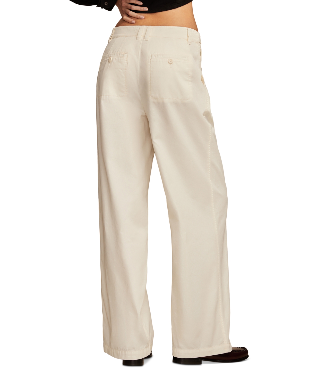 LUCKY BRAND WOMEN'S WIDE-LEG PLEATED-WAIST PANTS 