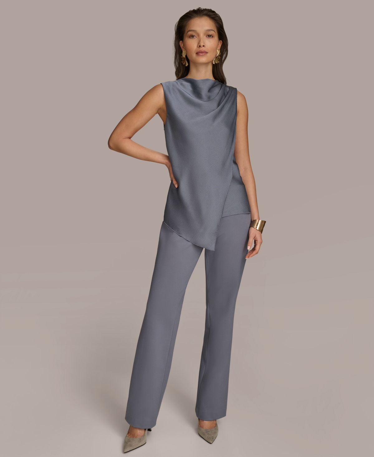 Donna Karan New York Women's Sleeveless Satin Top