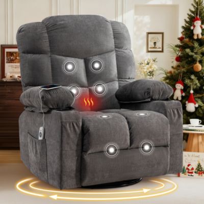 Recliner Chair Rocking Chairs for Adults with a Manual Massage and Heat