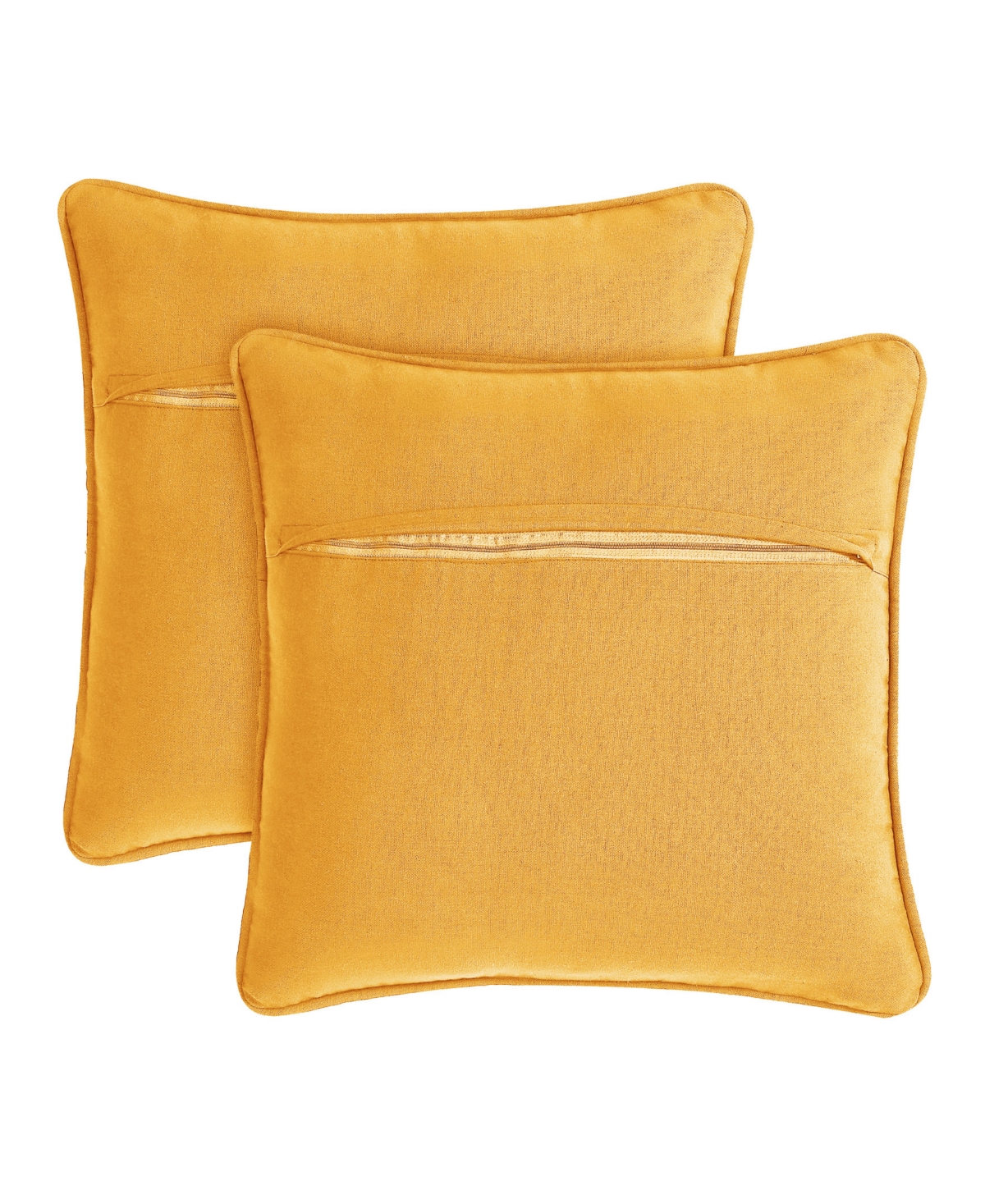 Boho Living Jada Jute Decorative Pillows 2 Piece Set, 20" X 20" In Mustard Yellow