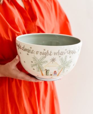 O Holy Night in Color Footed Bowl